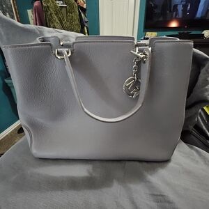 Michael Kors Lavender Grey Leather Tote Bag